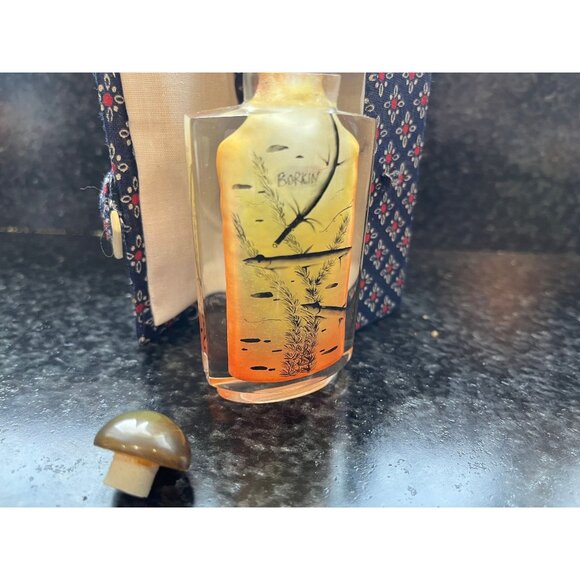 Vtg Double Sided Reverse Glass Painting Chinese Snuff Bottle Glass Signed - Picture 8 of 10